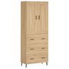 vidaXL H&ouml;gsk&aring;p sonoma-ek 69,5x34x180 cm konstruerat tr&auml;