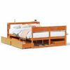 vidaXL S&auml;ngram utan madrass vaxbrun 120x190 cm massiv furu