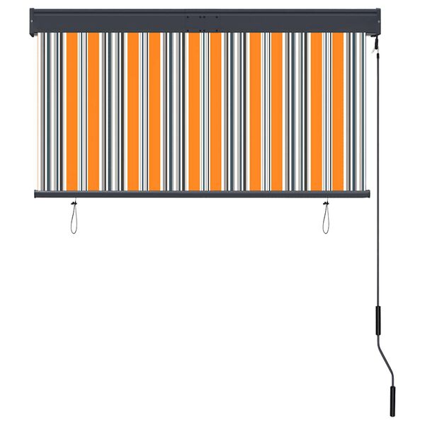 vidaXL Rullgardin utomhus 120x250 cm gul och bl&aring;