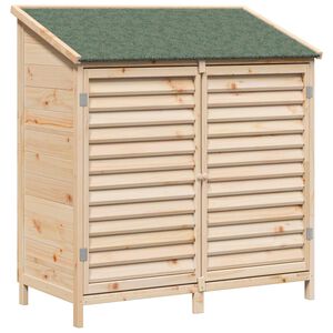 vidaXL Tr&auml;dg&aring;rdshus med tak Naturlig 106 x 56 x 113,5 cm Massivt Furu