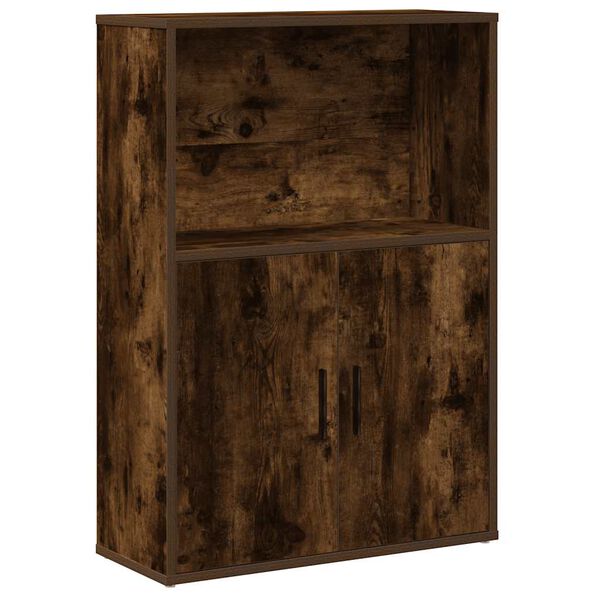 vidaXL Bokhylla r&ouml;kf&auml;rgad ek 60x24x85 cm konstruerat tr&auml;