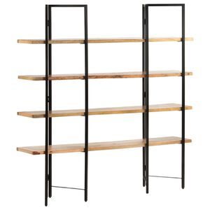 vidaXL Bokhylla med 4 hyllplan 160x35x160 cm massivt mangotr&auml;