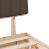 vidaXL S&auml;ngram med Kl&auml;dd Huvudgavel Taupe 135 x 190 cm Massiv furu