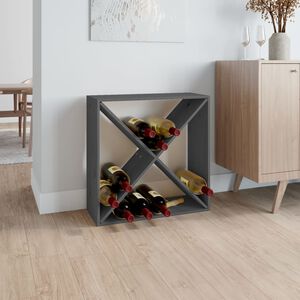 vidaXL Vinsk&aring;p gr&aring; 62x25x62 cm massiv furu
