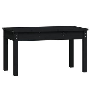 vidaXL Tr&auml;dg&aring;rdsb&auml;nk svart 80x44x45 cm massiv furu