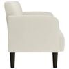 vidaXL Loveseat soffa creme 109 cm sammet