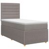 vidaXL Kontinentals&auml;ng med madrass Taupe 90 x 200 cm Tyg