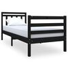 vidaXL S&auml;ngram massiv furu 75x190 cm svart