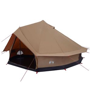 vidaXL Familjet&auml;lt 10 person Brun Polyester/Bomull