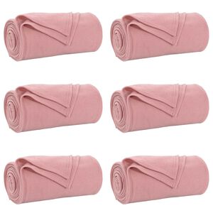 vidaXL Filtar 6 st Rosa 270 x 240 cm 5.44 kg Fleece