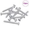 vidaXL M&ouml;belskruvar 12 st Silver M6 x 60 mm St&aring;l