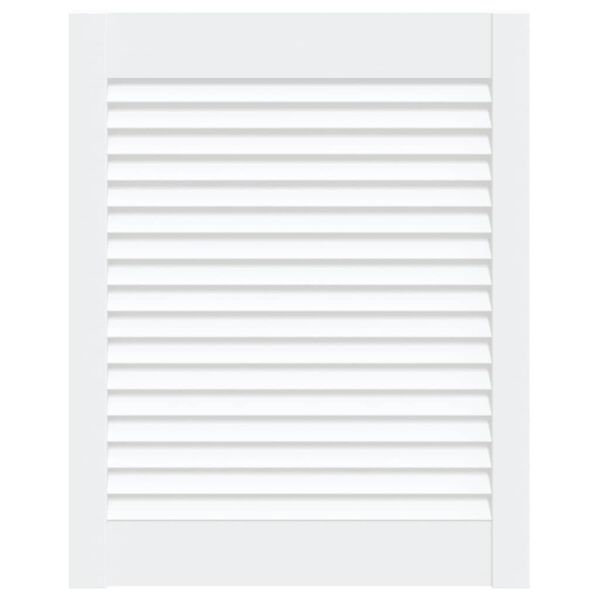 vidaXL Sk&aring;plucka lamelldesign vit 61,5x49,4 cm massiv furu