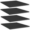 vidaXL Hyllplan 4 st svart h&ouml;gglans 40x50x1,5 cm konstruerat tr&auml;