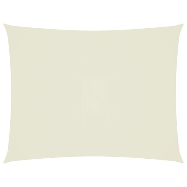 vidaXL Solsegel oxfordtyg rektangul&auml;rt 4x5 m gr&auml;ddvit