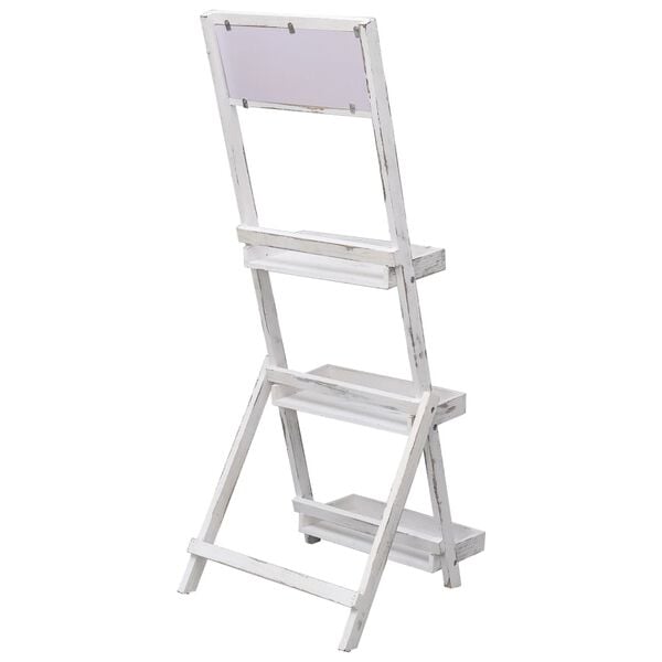 vidaXL Svarta tavlan med stativ vit 42x40x120 cm tr&auml;