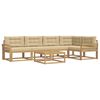 vidaXL Utomhussoffset 6 st Vit och Beige Polyester