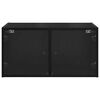 vidaXL V&auml;ggsk&aring;p 2 pcs Svart Ek 68 x 37 x 35 cm Konstruerat tr&auml;