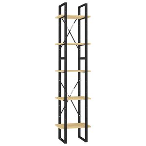 vidaXL Bokhylla 5 hyllplan 40x30x175 cm massiv furu