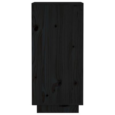 vidaXL Skåp svart 31,5x34x75 cm massiv furu
