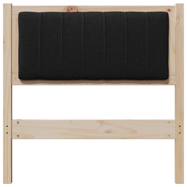 vidaXL Kl&auml;dd s&auml;nggavel med huvudgavel Brun 75 cm Massiv furu