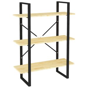 vidaXL Bokhylla 3 hyllplan 80x30x105 cm massiv furu