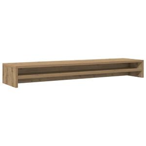 vidaXL Monitorstativ hantverksm&auml;ssig ek 100x24x13 cm konstruerat tr&auml;