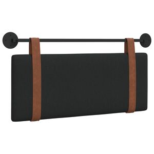 vidaXL H&auml;ngande Huvudgavel V&auml;ggmonterad Svart 110 x 55 x 5 cm Antik PU