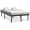 vidaXL S&auml;ngram utan madrass svart metall 120x200 cm