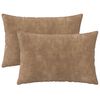 vidaXL Kudd&ouml;verdrag 2 st HEERLEN Taupe 50 x 75 cm Mikrofiber Fleece