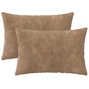 vidaXL Kudd&ouml;verdrag 2 st HEERLEN Taupe 50 x 75 cm Mikrofiber Fleece