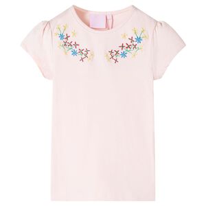 T-shirt f&ouml;r barn blekrosa 116