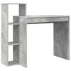 vidaXL Skrivbord Betonggr&aring; Konstruerat tr&auml; 100 x 40 x 90 cm