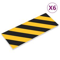 vidaXL Väggskydd 6 st gul och svart 50x10x2 cm EVA Foam