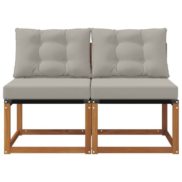 vidaXL 2 Stycke Utomhus Mellansoffa