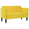 vidaXL Loveseat soffa gul 111 cm tyg