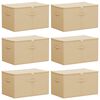 vidaXL F&ouml;rvaringsl&aring;da 6 st Non-woven tyg 55 x 35 x 32 cm 61,6 L
