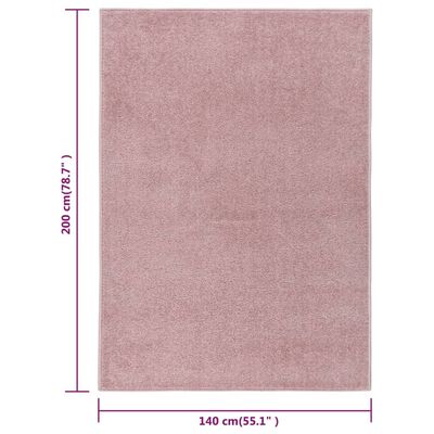 vidaXL Matta 140x200 cm rosa