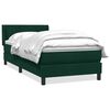 vidaXL Rams&auml;ng med madrass m&ouml;rkgr&ouml;n 90x210 cm sammet
