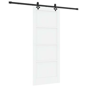 vidaXL Skjutd&ouml;rr ORKDAL Vit 83 x 202 cm Massiv furu