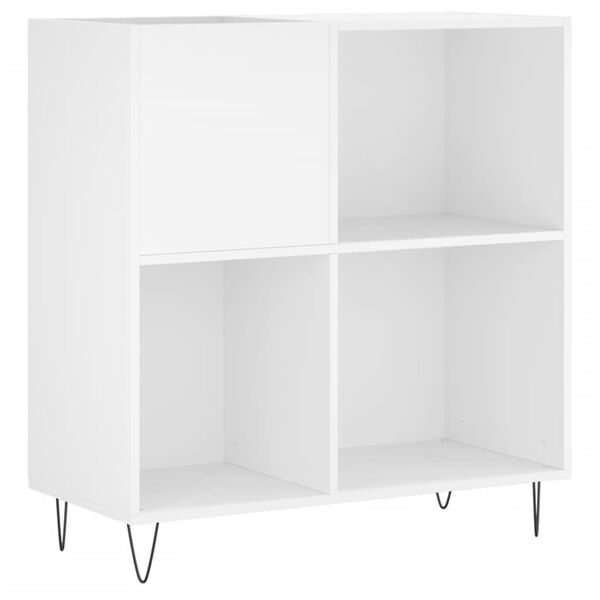 vidaXL Stereobänk vit 84,5x38x89 cm konstruerat trä