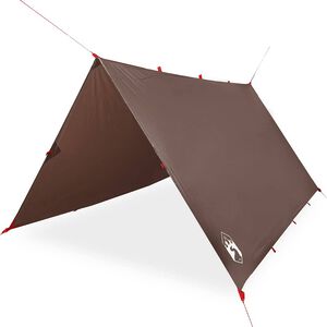 vidaXL Tarp brun 366x306 cm vattent&auml;t