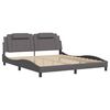 vidaXL Bed Frame "Viana" without Mattress Grey 180x200 cm Faux Leather
