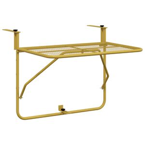 vidaXL Balkongbord guld 60x40 cm st&aring;l