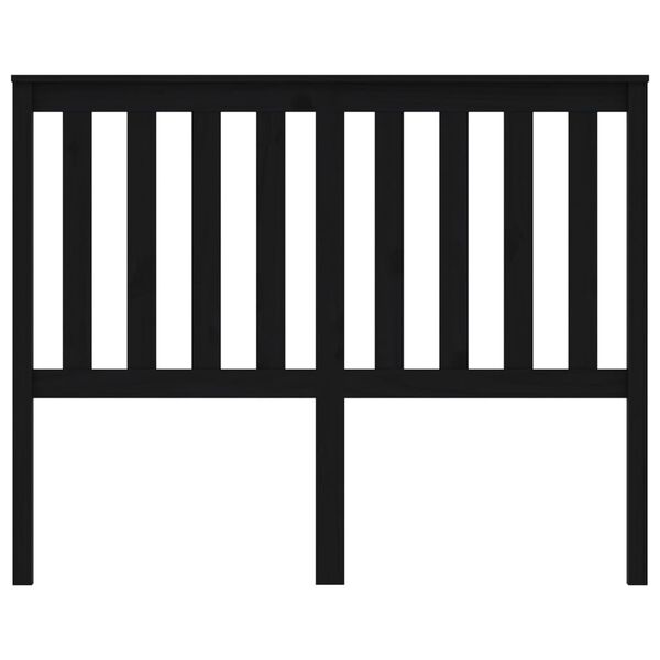 vidaXL Sänggavel svart 146x6x101 cm massiv furu