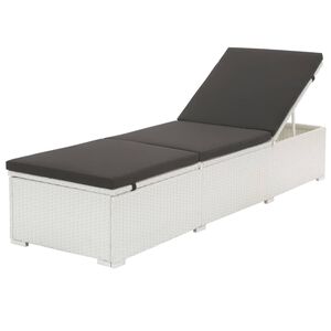 vidaXL Sols&auml;ng med dyna konstrotting vit