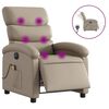 vidaXL Elektrisk massagef&aring;t&ouml;lj cappuccino konstl&auml;der