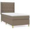 vidaXL Rams&auml;ng med madrass taupe 90x190 cm tyg