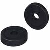 vidaXL passar f&ouml;r Platt Tv&auml;tt 2 pcs Svart &empty;15 x 3 mm PVC kopolymer