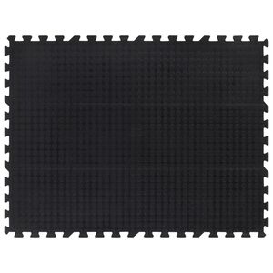 vidaXL Golvplatta gummi svart 12 mm 90x120 cm