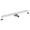 vidaXL Duschavlopp med linj&auml;rt design och 360&deg; Sifon Silver 90 cm